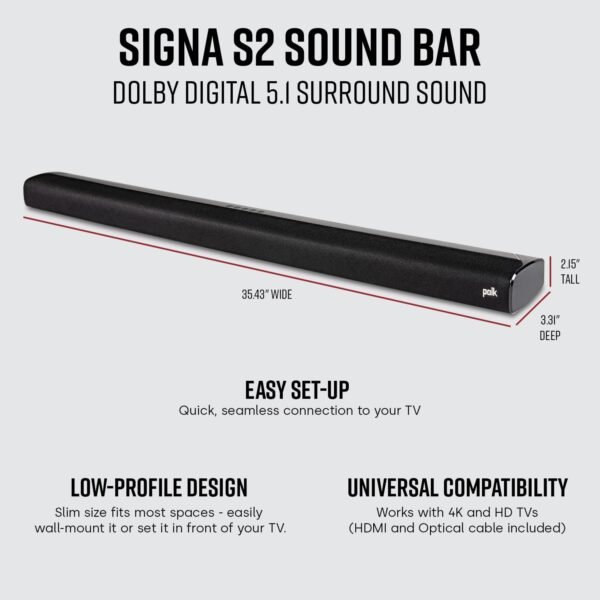 Polk Audio Signa S2 Sound Bar and Wireless Subwoofer review for immersive home audio experience