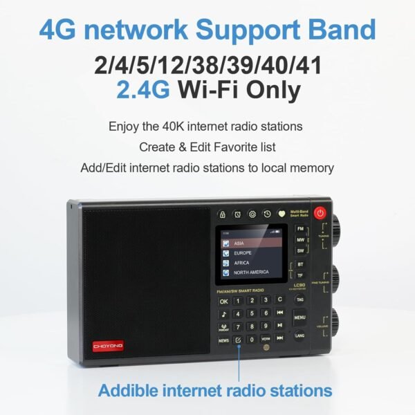 Review of CHOYONG LC90 Portable Digital Internet Radio with Bluetooth and Multi-Band Features