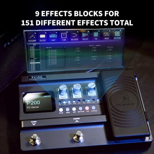 FLAMMA FX100 Guitar Multi-Effects Pedal Review 55 Amp Models 151 Effects Tested