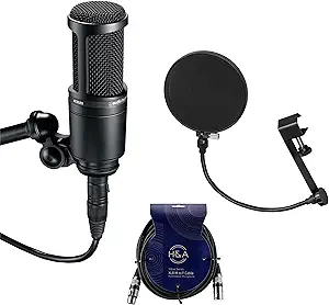 71ZZ5A4pcOL.__AC_SX300_SY300_QL70_FMwebp_ Audio Technica AT2020 Condenser Microphone Bundle review for studio recording enthusiasts