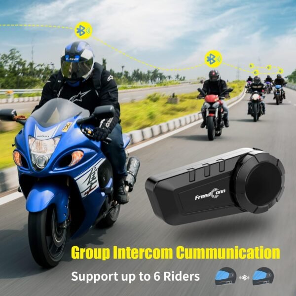 FreedConn KY PRO Bluetooth Headset Review Best Motorcycle Communication System for Six Riders