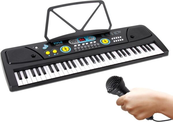 Review of Pyle Portable 61 Key Piano Keyboard with Microphone and Drum Pad