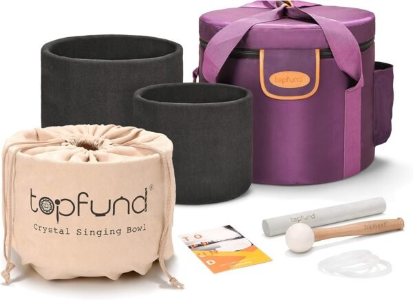 Review of TOPFUND Crystal Singing Bowls Set for Meditation and Sound Healing